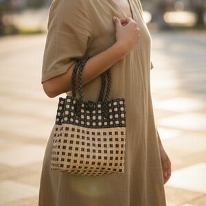 New‎ Bold Handwoven Recycled Small Tote Bag